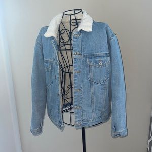 Brandy Melville Fur Lined Jean/Denim Jacket